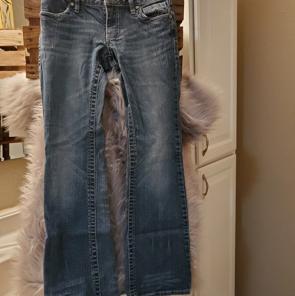 Women's Harley Davidson's blue jeans